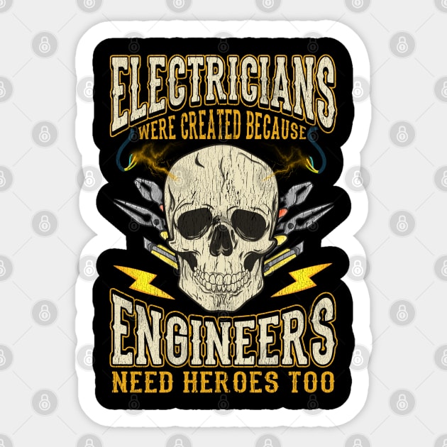 Electricians Funny Quotes Electrician Humor Sayings Gift Sticker by E